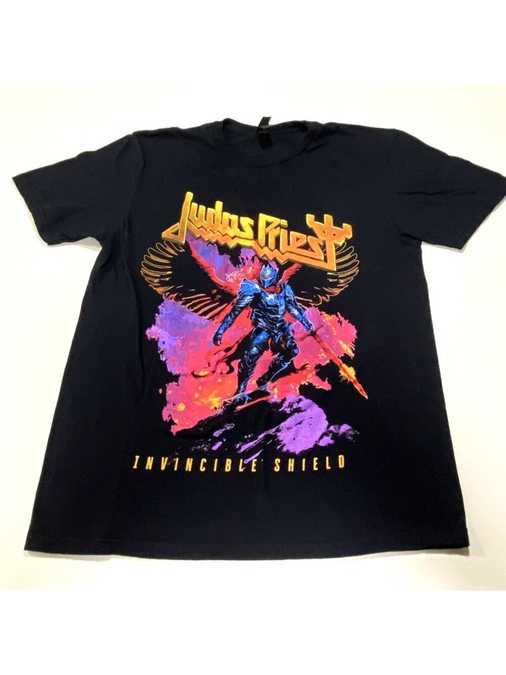 Judas Priest Invincible Shield Tour 2024 T-Shirt Men's Black M GILDAN Cotton